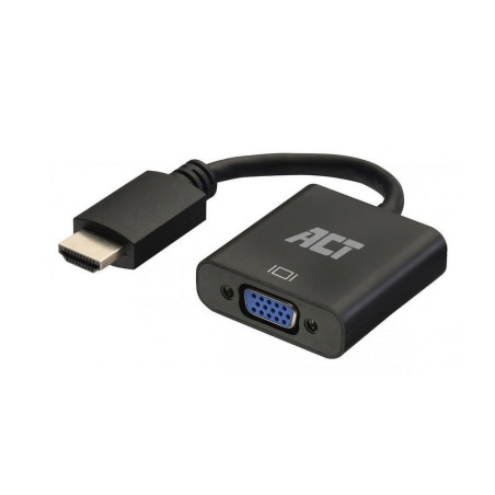 ACT AC7535  HDMI naar VGA Adapter  023 m  Zwart