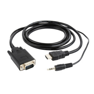 Gembird A-HDMI-VGA-03-6  HDMI naar VGA Adapter met Audio  18 m  Zwart