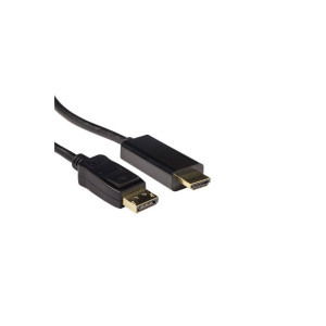 ACT AK3991  DisplayPort naar HDMI Kabel  3 m  Zwart