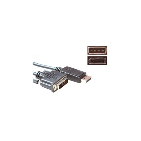 ACT AK3995  DisplayPort naar DVI Kabel  Male - DVI Male