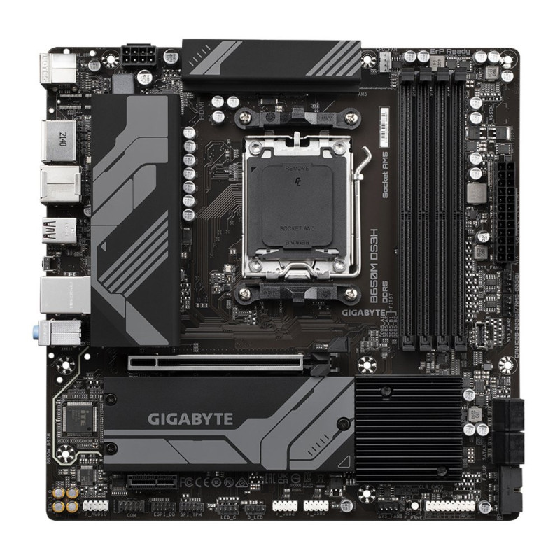 Gigabyte B650M DS3H  Socket AM5  AMD B650  4xDDR5  Micro-ATX  Moederbord