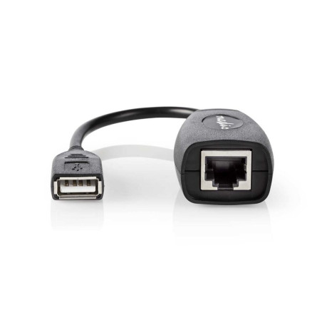 Nedis USB-A Ethernet  02 m  Zwart