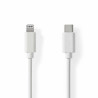 Nedis CCGL39650WT10  Lightning-naar-USB-C kabel  1 m  Lightning Male naar USB-C Male  Opladen en synchroniseren  Wit