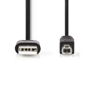 Nedis CCGT60100BK20  USB 2.0  USB-A naar USB-B  2m  Zwart