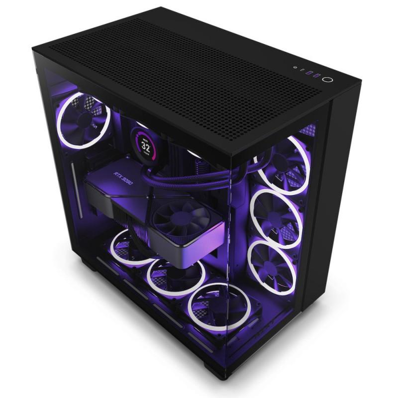 NZXT H9 Flow  Midi Tower Case  Zwart