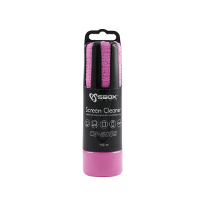SBOX Schermreiniger CS-5005  150 ml  Met Microvezeldoekje  Roze