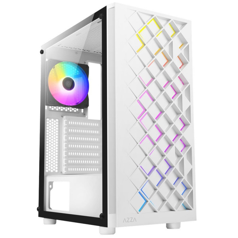 Azza Spectra RGB  Midi Tower Case  Wit