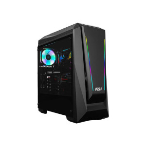 Azza Chroma 410A RGB  Midi Tower Case  Zwart