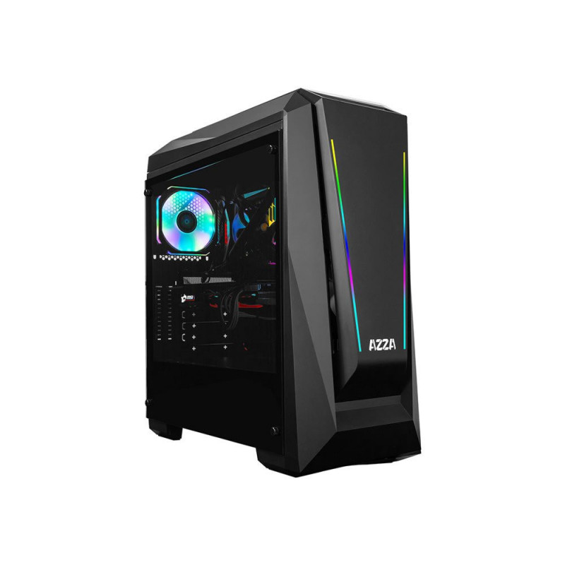 Azza Chroma 410A RGB  Midi Tower Case  Zwart