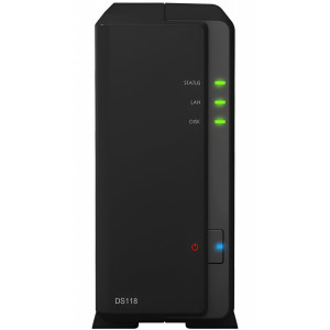 Synology DiskStation DS118 NAS 2TB  1 Drive Bay  Inclusief 2TB HDD  1x Gigabit Ethernet  Zwart