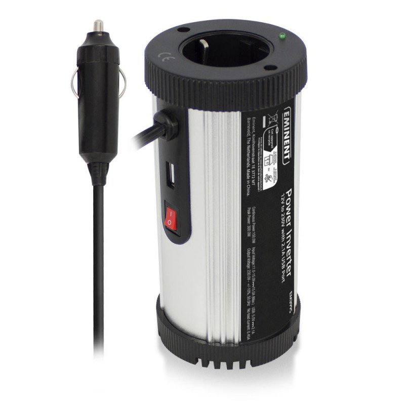 Eminent EM3995  Auto Omvormer Met USB-A  150 Watt
