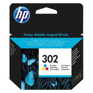 HP 302  Originele Cyaan/Magenta/Geel Inktcartridge  1 Stuk