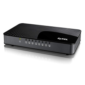 Zyxel GS-108S v2  Unmanaged Switch  8 Poorten  Gigabit Ethernet (10/100/1000 Mbps)  Zwart