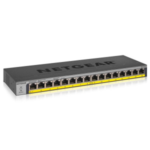 NETGEAR GS116LP  Unmanaged Switch  16 Poorten  Gigabit Ethernet (10/100/1000 Mbps)  PoE  Zwart