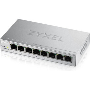 Zyxel GS1200-8  Managed Web Smart Switch  8 Poorten  Gigabit Ethernet (10/100/1000 Mbps)  Zilver