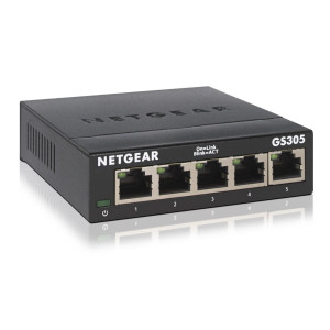 NETGEAR GS305  Netwerk-switch  Unmanaged  L2  5-poorts Gigabit Ethernet (10/100/1000)  Zwart