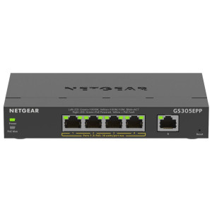 GS305EPP-100PES  5-poorts Gigabit Smart Managed Plus PoE Switch  120W PoE-vermogen  VLAN/QoS  Webbeheer