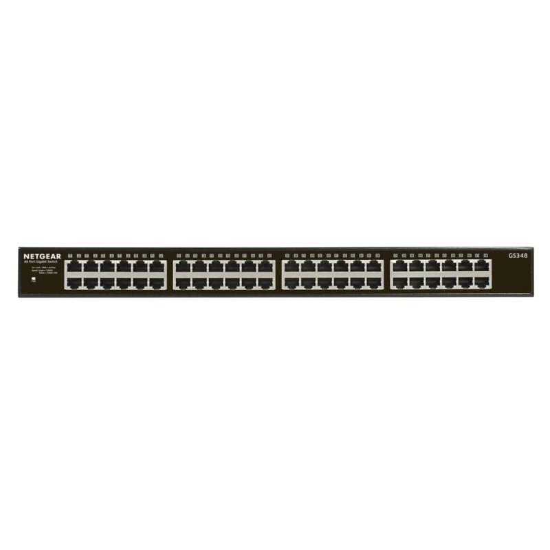 NETGEAR GS348 Unmanaged Gigabit Ethernet Switch  48 Poorten  1U Rackmount