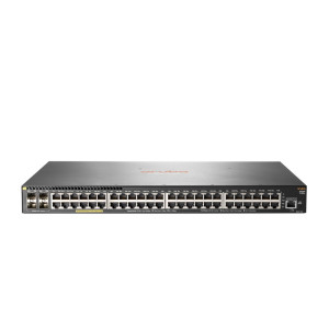 HPE Aruba 2930F 48G PoE 4SFP  Refurbished Silver L3 Managed Switch  48x Gigabit PoE  4x SFP  370W PoE Budget  1U Rackm