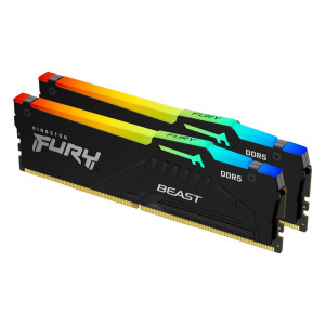 Kingston Fury Beast RGB  64GB 2x32GB DDR5  6000MHz  DIMM  CL36  Geheugenmodule  RAM