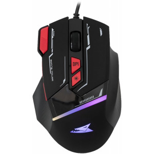 Baracuda MANTA RGB  Bekabelde Gaming Muis  Rechtshandig  USB-A  12800 DPI  Zwart
