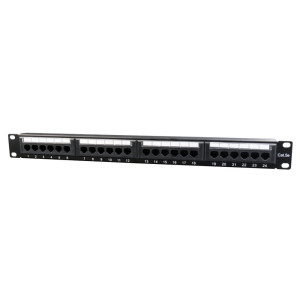 Gembird Patchpanel  24-poorts Cat5e  Inclusief kabelorganizer  19 Rackmount  Zwart