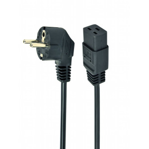 Gembird Type F/C19 18 m Zwart  Netstekker type F naar C19 Stekker