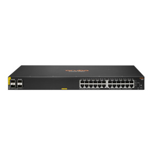 HPE Aruba 6000 24G PoE Switch  Managed L2  24 Poorten  Gigabit Ethernet  4x SFP  370W PoE Budget  1U Rackmount