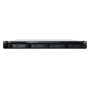 Synology RS822RP  4-Bay 1U Rackmount NAS  AMD Ryzen V1500B  2GB DDR4 ECC (Uitbreidbaar tot 32GB)  Redundante Voeding  4x 