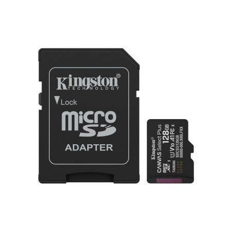 Kingston Technology microSDXC 128GB  Canvas Select Plus Gen3  150MB/s  A1   Adapter