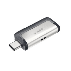 SanDisk Ultra Dual Drive USB Type-C  128GB USB Flash Drive  USB Type-A / USB Type-C 3.2 Gen 1 (3.1 Gen 1)  Zwart Zilver