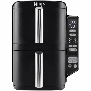 Ninja SL300EU Airfryer  Dubbele Mand  76 Liter  Vrijstaand  1750 Watt  Zwart