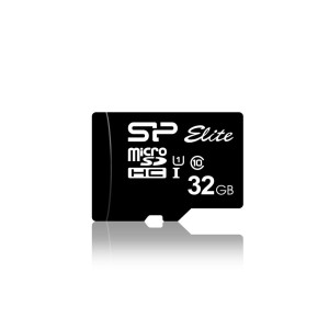 Silicon Power Elite  MicroSDHC  32GB  Class 10  UHS-I U1  Tot 85MB/s  Inclusief SD-adapter  Zwart