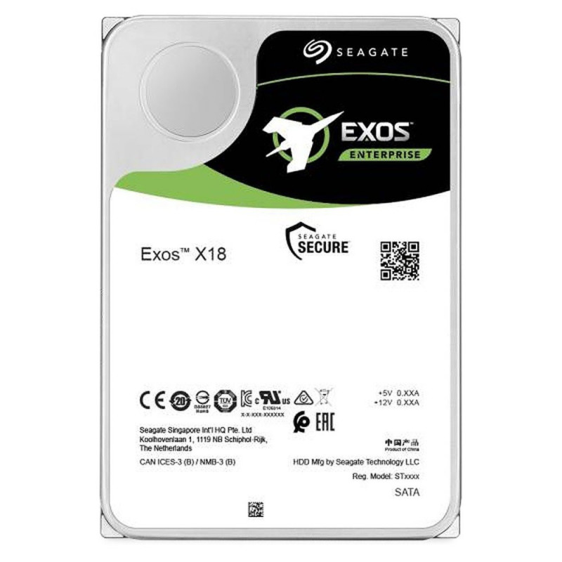 Seagate Exos X18 Enterprise HDD 3.5  16TB SATA III  7200RPM