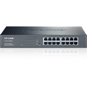 TP-LINK TL-SG1016DE  Managed L2 Gigabit Ethernet Switch  16 Poorten  Zwart