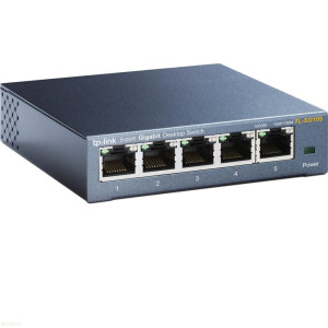 TP-Link TL-SG105  Unmanaged Switch  5 Poorten  Gigabit Ethernet (10/100/1000 Mbps)  Zwart