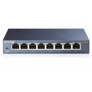 TP-Link TL-SG108  Unmanaged Switch  8 Poorten  Gigabit Ethernet (10/100/1000 Mbps)  Zwart