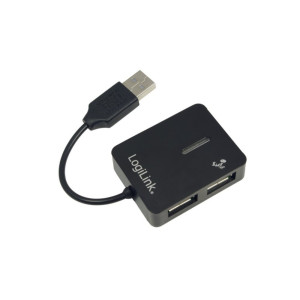 LogiLink  USB 2.0 4-Port Hub  480 Mbit/s  Zwart