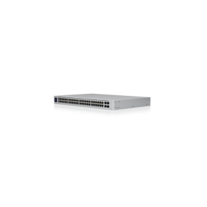 Ubiquiti UniFi USW-48-POE  Managed L2 Switch  48-poorts Gigabit Ethernet  PoE  1U Rackmount  Roestvrijstaal