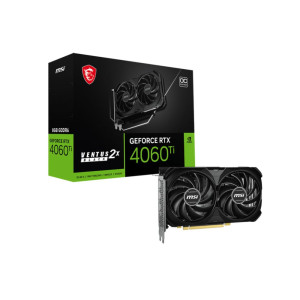 MSI GeForce RTX 4060 Ti VENTUS 2X BLACK E1 OC  8GB GDDR6 VRAM  Videokaart  GPU  Nvidia