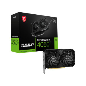 MSI GeForce RTX 4060 TI VENTUS 2X BLACK OC  16GB GDDR6 VRAM  Videokaart  GPU  Nvidia