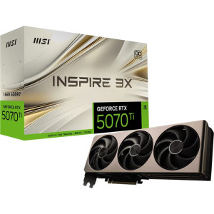 MSI GeForce RTX 5070 Ti INSPIRE 3X OC  16GB GDDR7  DLSS 4  Videokaart  Nvidia GPU