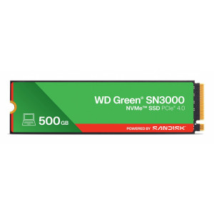 Western Digital Green SN3000 QLC  500GB NVMe SSD  M.2 Gen4  5.000MB/s Lezen  4.100MB/s Schrijven