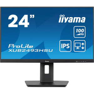 Iiyama ProLite XUB2493HSU-B6 24  1920x1080 IPS  100Hz  AdaptiveSync  USB-Hub  In hoogte verstelbaar  Full HD Monitor
