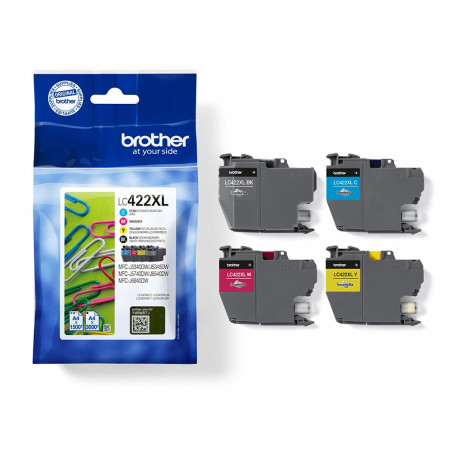 Brother LC422XLVAL  Originele Inktcartridges  4 Stuks  Zwart/Cyaan/Magenta/Geel